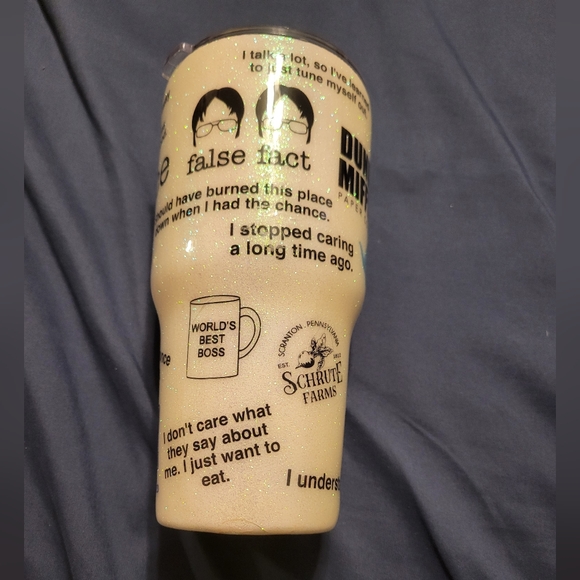 The Office Dunder Mifflin 30oz Tumbler Sparkly Show Quote Fan Favorite Quotes - Picture 2 of 6